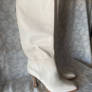 ZARA Cream Leather Boots